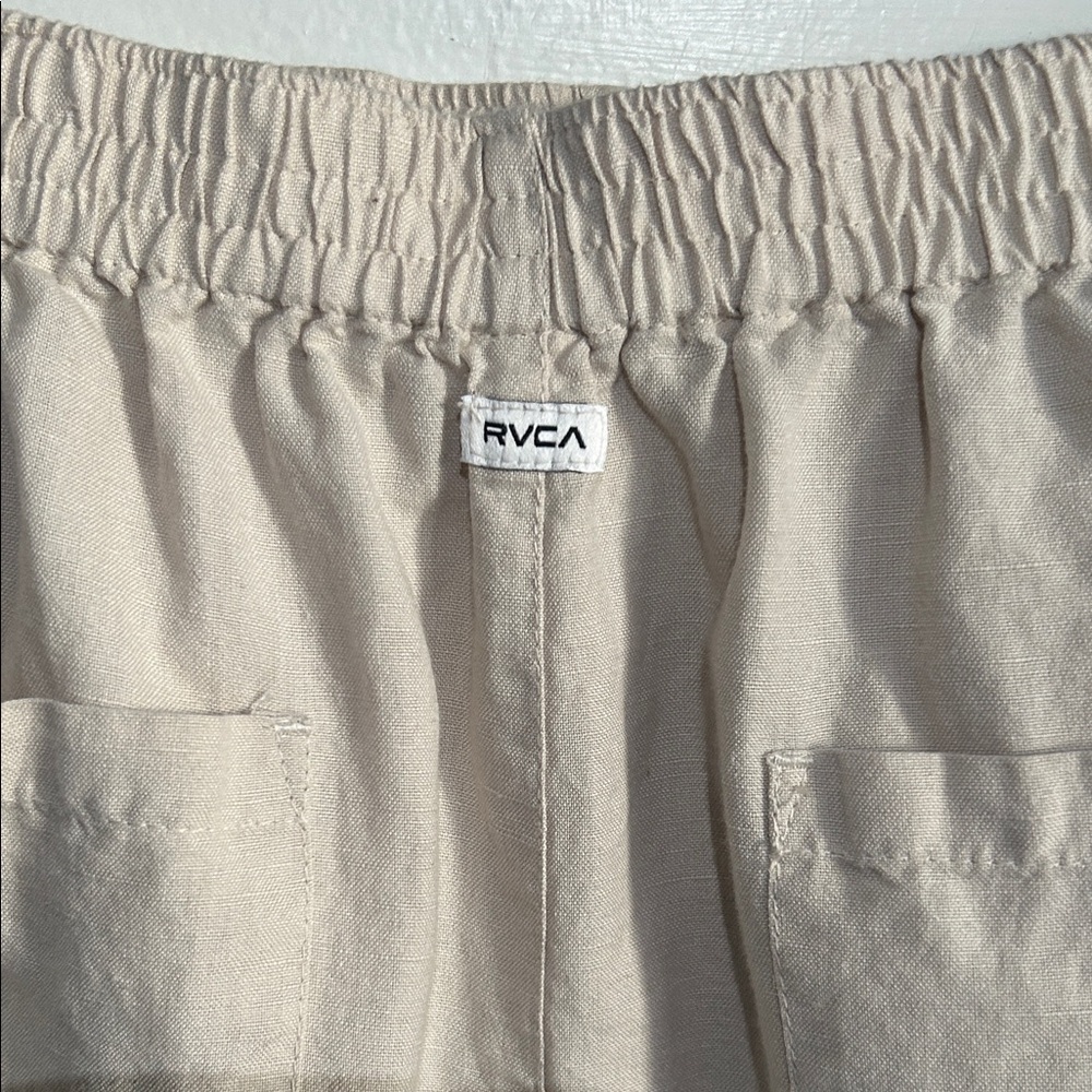 RVCA Women's Linen Cotton Blend Every Day Wear Summer Beach Vacation Shorts - Picture 4 of 10